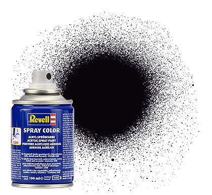 Revell 34108 100ml Acrylic Spray Color Paint - Anthracite Grey Matte (Ok for Lexan RC Car Bodies)