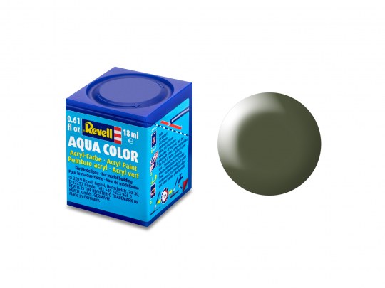 Revell 36361 18ml Bottle Acrylic Aqua Color Paint - Olive Green Silk