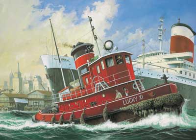 Revell Germany MODEL SHIPS Revell Germany 1/108 Harbour Tug Boat Kit