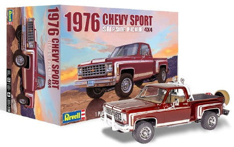 Revell-Monogram MODEL CARS Revell-Monogram Model Cars 1/24 1976 Chevy Sport Stepside 4x4 Pickup Kit