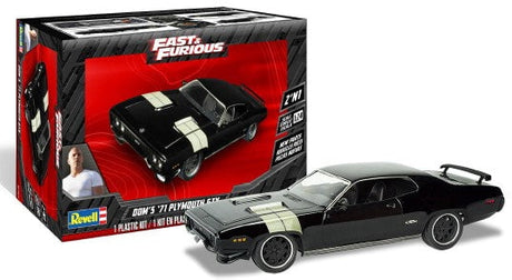 Revell-Monogram MODEL CARS Revell-Monogram Model Cars 1/24 Fast & Furious Dom's 1971 Plymouth GTX (2 in 1) (New Tool) Kit
