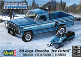 Revell-Monogram MODEL CARS Revell-Monogram Model Cars 1/25 1980 Ice Patrol Honcho Jeep w/Snowmobile Kit