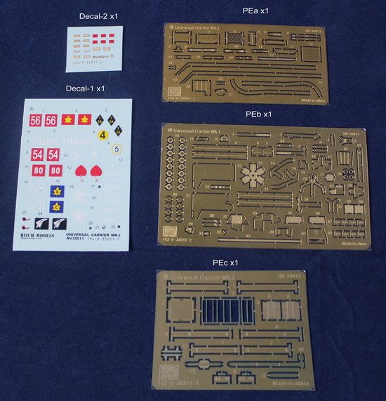Riich MILITARY MODEL Riich Military 1/35 Universal Carrier Mk.I w/Crew and Photo-etched Parts Kit
