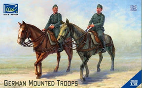 Riich MILITARY MODEL Riich Military 1/35 WWII German Mounted Troops (2 Mtd) (New Tool) Kit
