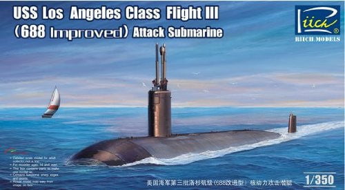 Riich MODEL SHIPS Riich Model Ships 1/350 USS Los Angeles Class Flight III (688 Improved) Attack Submarine Kit