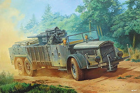 Roden MILITARY MODELS Roden 1/72 Selbstfahrlafette to Fahrgestell VOMAG Anti-Aircraft Vehicle 7 or 660 w/8,8cm Flak 36 Gun Kit
