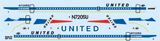 Roden MODEL AIRPLANES Roden 1/144 B720 United Passenger Airliner Kit