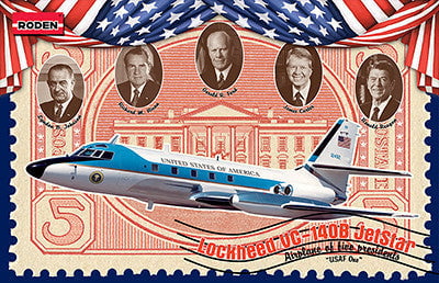 Roden MODEL AIRPLANES Roden 1/144 VC140B Jetstar US Air Force One Presidential Aircraft Kit