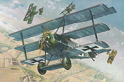 Roden MODEL AIRPLANES Roden 1/32 Fokker FI WWI German Triplane Fighter Kit