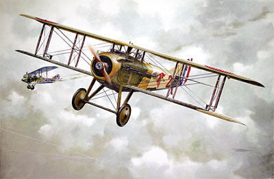 Roden MODEL AIRPLANES Roden 1/32 Spad VII CI Early WWI Main French BiPlane Fighter Kit