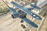 Roden MODEL AIRPLANES Roden 1/48 Beechcraft GB2 Staggerwing (Traveller) WWII US Courier BiPlane Kit