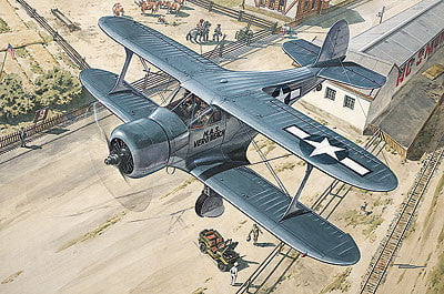 Roden MODEL AIRPLANES Roden 1/48 Beechcraft GB2 Staggerwing (Traveller) WWII US Courier BiPlane Kit