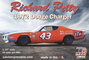 Salvinos MODEL CARS Salvinos Jr. 1/25 Richard Petty #43 1972 Dodge Charger Race Car Kit