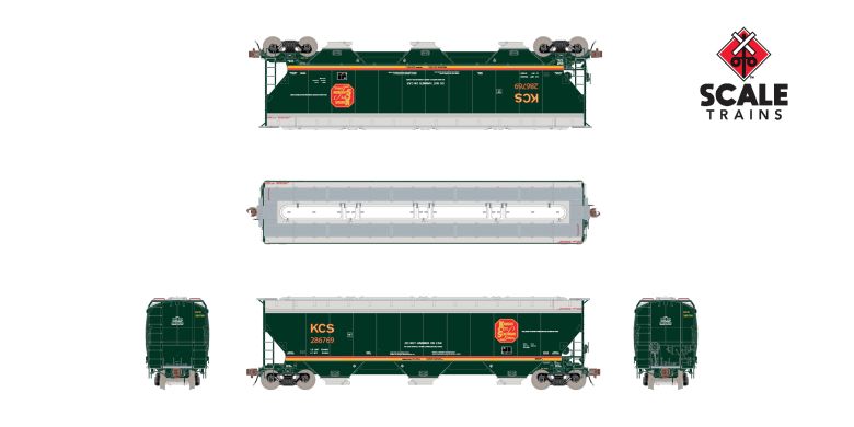 ScaleTrains Scaletrains SXT40332 5188 Covered Hopper, Kansas City Southern/Belle #287342 HO Scale