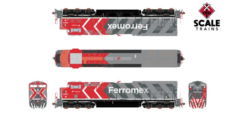ScaleTrains ScaleTrains SXT40507 GE ET44AC Ferromex/Zebra #4901 DCC & Sound HO Scale