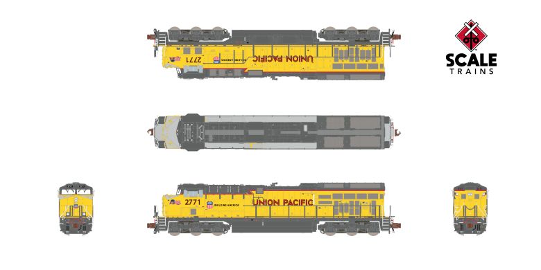 ScaleTrains ScaleTrains SXT40519 GE C45AH UP Union Pacific/New Small Flag Scheme #2771 DCC & Sound HO Scale