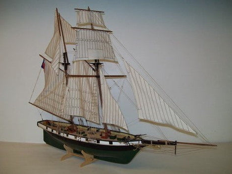 Soclaine WOODEN SHIP MODEL Soclaine 1/50 Recouvrance 2-Masted 1817 Tri-Sail Frigate Ship Kit