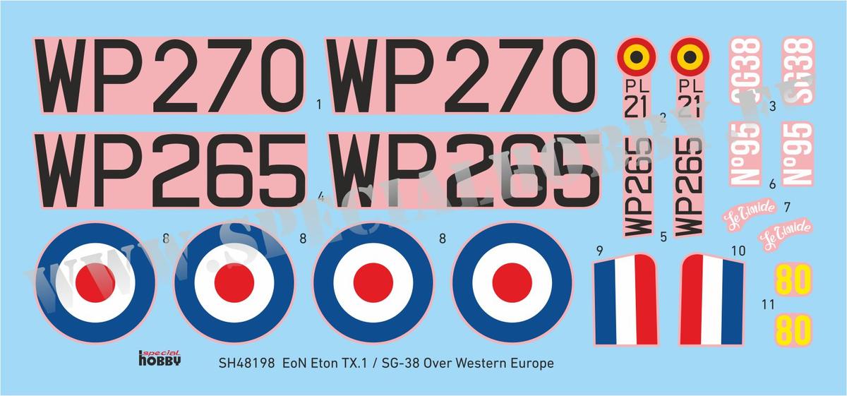 Special Hobby MODEL AIRCRAFT Special Hobby Aircraft 1/48 EoN Eton TX1/SG38 Trainer Glider over Western Europe (New Tool) Kit