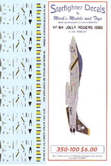 Starfighter Decals DECALS Starfighter Decals 1/350 F14A Tomcat VF84 Jolly Rogers 1980 for TSM