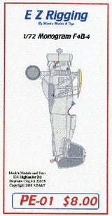 Starfighter Decals DECALS Starfighter Decals 1/72 E-Z Rigging: F4B4 BiPlane for RMX/ATE (Stainless Steel Photo-Etch)