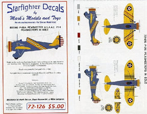 Starfighter Decals DECALS Starfighter Decals 1/72 P26A in Gold USAAC Pt.4