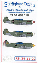 Starfighter Decals DECALS Starfighter Decals 1/72 Pre-War P40B USAAC