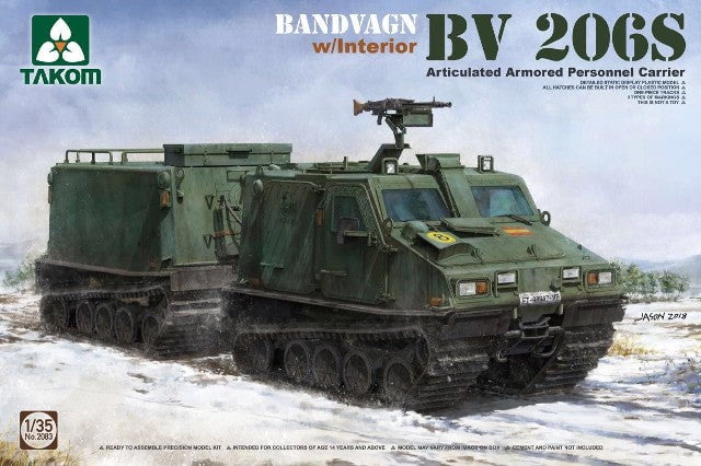 Takom MILITARY MODEL Takom 1/35 Bandvagn BV206S Articulated Armored Personnel Carrier w/Interior (New Tool) Kit