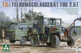 Takom MILITARY MODEL Takom 1/35 Bundeswehr T3 Transporter Truck & Feldumschlaggerat FUG 2.5-Ton Forklift Truck Kit