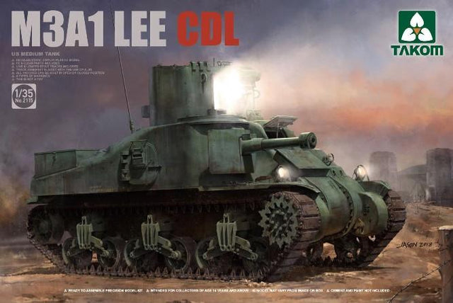 Takom MILITARY MODEL Takom 1/35 US M3A1 Lee CDL Medium Tank Kit
