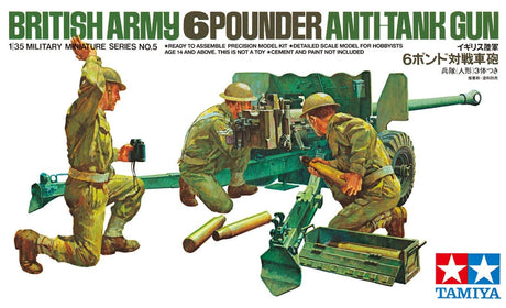 Tamiya MILITARY MODEL Tamiya 1/35 British 6-Pdr Anti-Tank Gun (Re-Issue) Kit