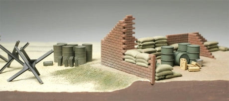 Tamiya MILITARY MODEL Tamiya 1/48 Brick Wall, Sand Bag & Barricade Set Kit