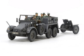 Tamiya MILITARY MODEL Tamiya 1/48 German 6x4 Kfz69 Towing Truck w/3.7cm Pak Gun Kit