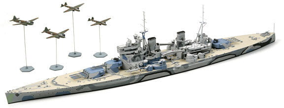 Tamiya MODEL SHIPS Tamiya Model Ships 1/700 HMS Prince of Wales Battleship Battle of Maya Waterline Kit