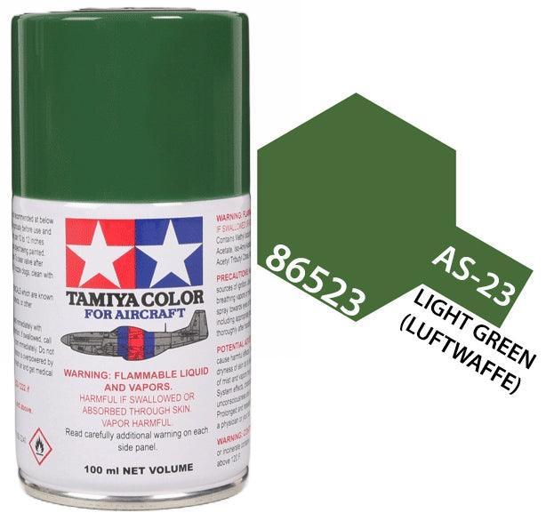 Tamiya Paint Tamiya 86523 AS-23 Light Green (Luftwaffe) Aircraft Lacquer Spray Paint 100ml