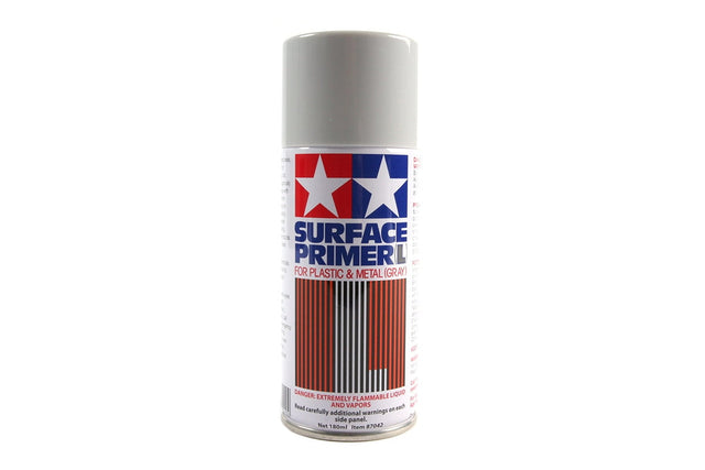 Tamiya Tamiya 87042 Surface Primer Spray "L" Gray 180ml Can