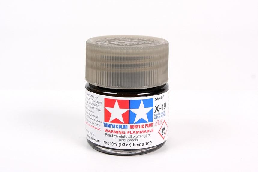 Tamiya Tamiya Hobby Paint Tamiya X-19 Mini  Acrylic Smoke 10ml