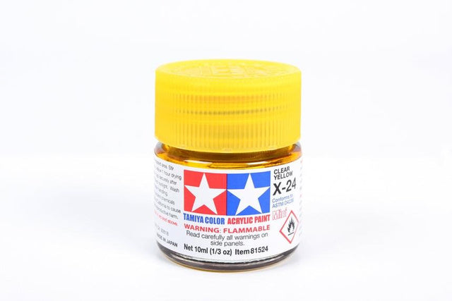 Tamiya Tamiya Hobby Paint Tamiya X-24 Mini  Acrylic Clear Yellow 10ml