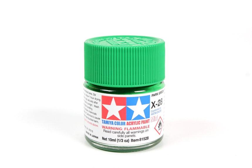 Tamiya Tamiya Hobby Paint Tamiya X-28 Mini  Acrylic Park Green 10ml