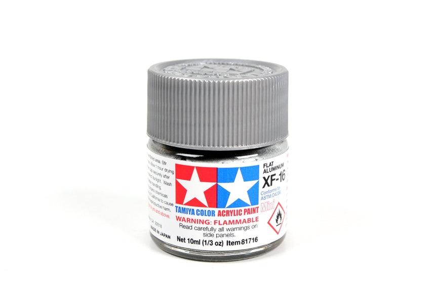Tamiya Tamiya Hobby Paint Tamiya XF-16 Mini  Acrylic Flat Aluminum 10ml