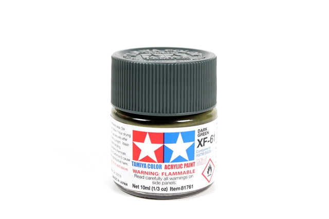 Tamiya Tamiya XF-61 Mini  Acrylic Dark Green 10ml