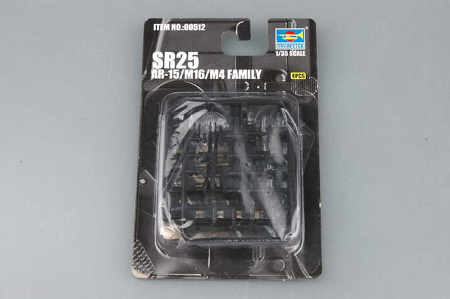 Trumpeter MILITARY MODEL Trumpeter 1/35 AR15/M16/M4 Family SR25 Machine Guns (4) Kit