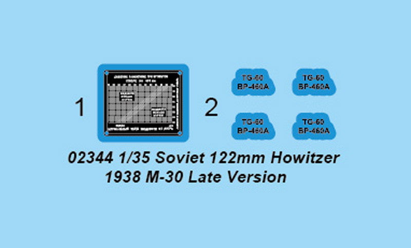 Trumpeter MILITARY MODEL Trumpeter 1/35 Soviet 122mm Howitzer 1938 M30 Gun Late Version Kit