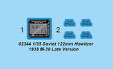 Trumpeter MILITARY MODEL Trumpeter 1/35 Soviet 122mm Howitzer 1938 M30 Gun Late Version Kit