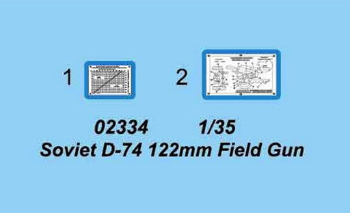 Trumpeter MILITARY MODEL Trumpeter 1/35 Soviet D74 122mm Field Gun Kit