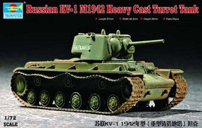 Trumpeter MILITARY MODEL Trumpeter 1/72 Russian KV1 Mod 1942 Tank (Heavy Cast Turret) Kit