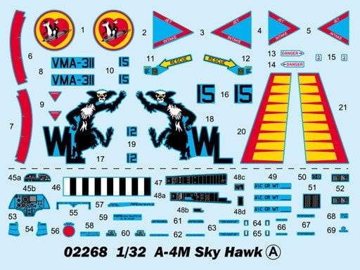 Trumpeter MODEL AIRPLANES Trumpeter 1/32 A4M Skyhawk Carrier Launched Ground Attack Aircraft Kit