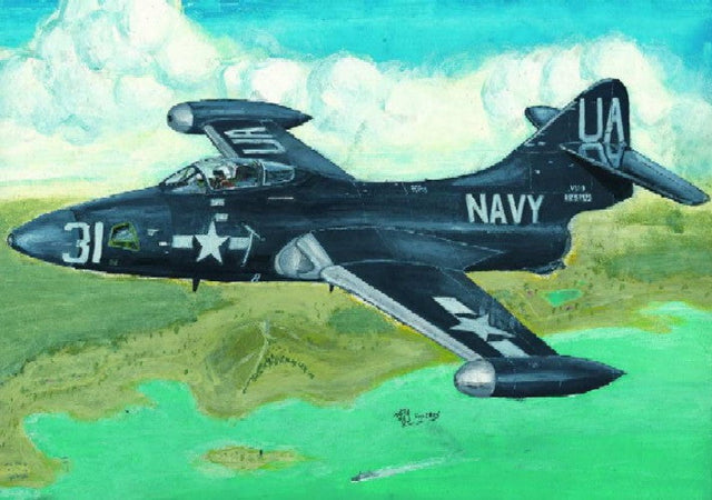 Trumpeter MODEL AIRPLANES Trumpeter 1/48 F9F2P Panther US Navy Fighter Kit