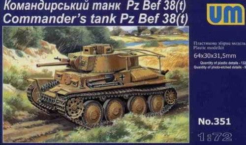 Unimodel Military MILITARY MODEL Unimodel Military 1/72 PzBef38(t) Commanders Tank Kit