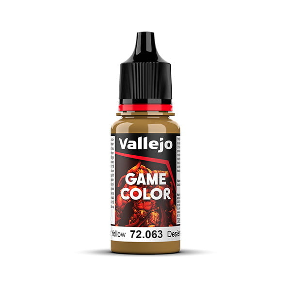 Vallejo Hobby Paint Vallejo Game Color: Desert Yellow (72.063) - New Formula