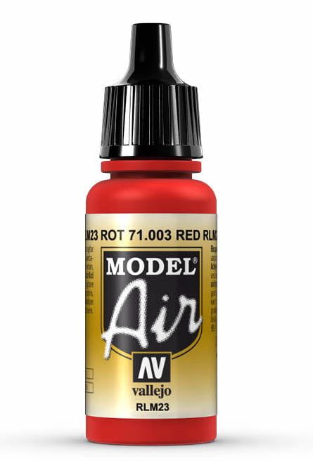 Vallejo Paint - Acrylic Vallejo 71.003 Red RLM23 Model Air 17ml Bottle